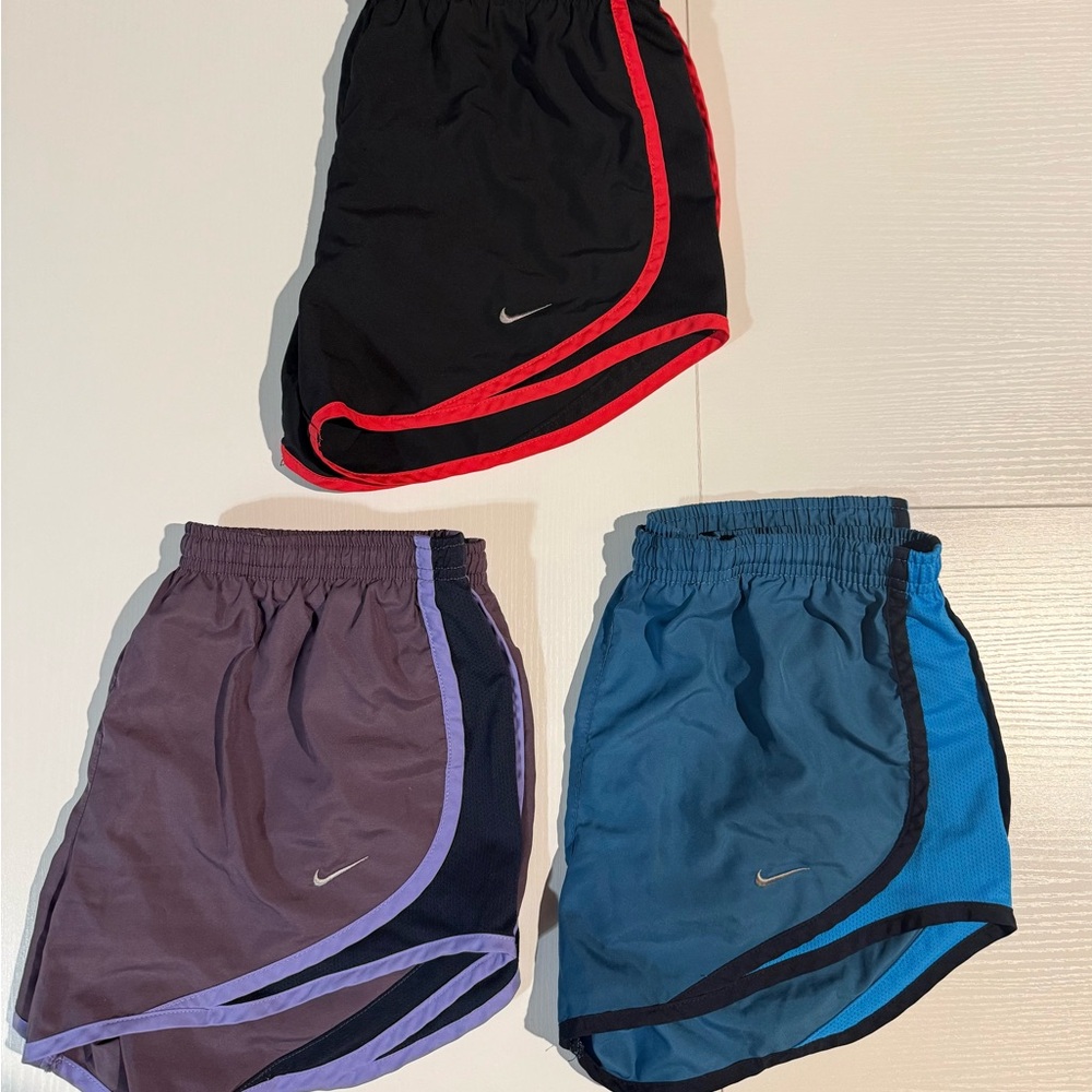 Nike Running Shorts Set in Black, Purple, and Blue